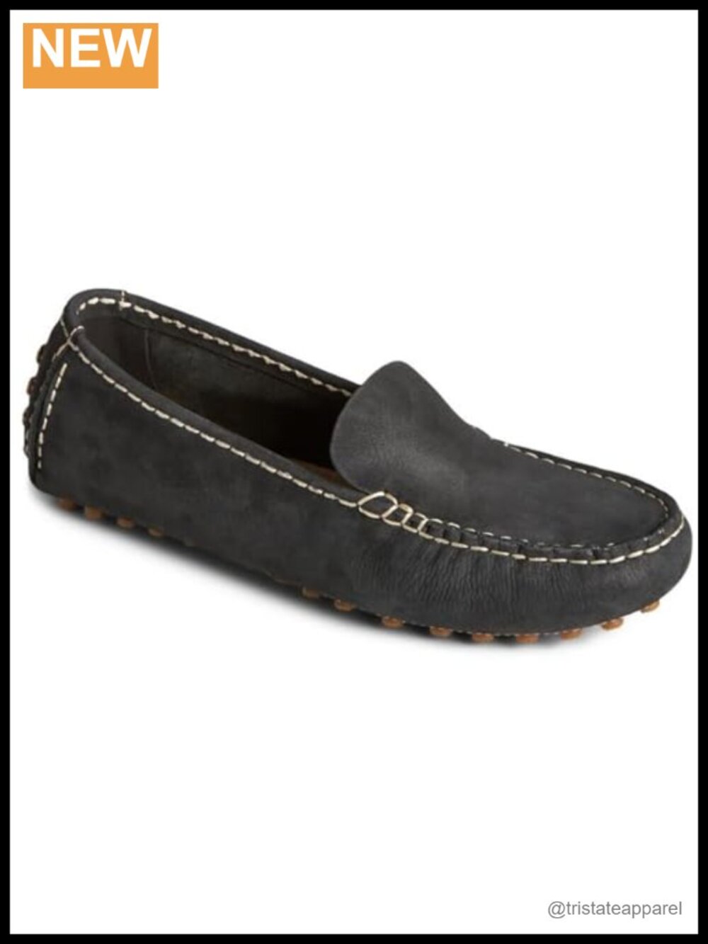 Leather Driving Mocc-On with Memory Foam & Wave-Siping Grip